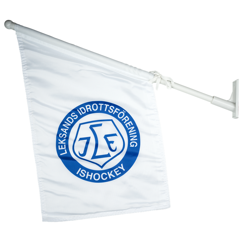 Fasadflagga vit/blå klubbmärke