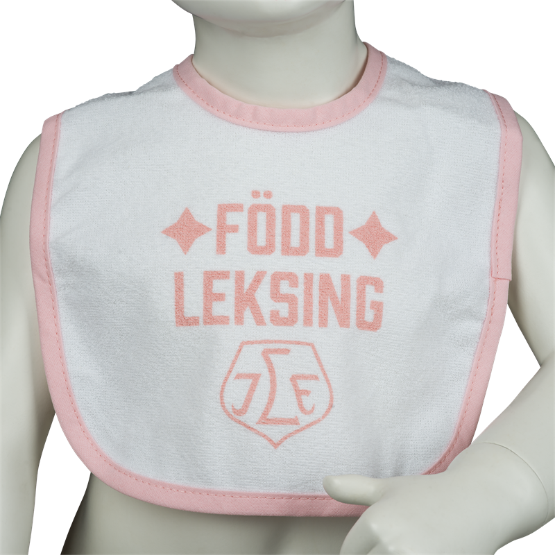 Haklapp Född Leksing vit/rosa