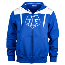 Ziphood royalblå/vit sköld