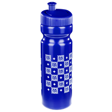 Vattenflaska blå rutigt mönster